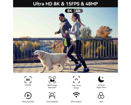 Цифрова 8K WiFi відеокамера