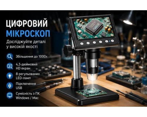 Настільний електронний мікроскоп 4.3