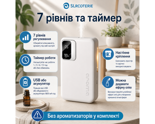 Зволожувач повітря аромадифузор для ефірних олій з USB-заряджанням