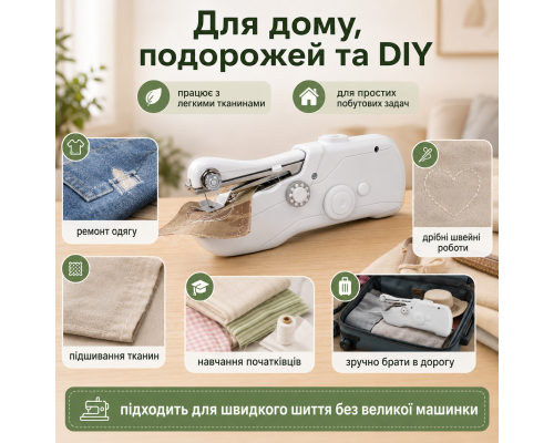 Портативна швейна машинка  для побутового використання