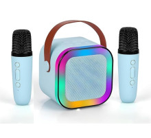 Портативна Bluetooth-колонка для караоке K12 з двома бездротовими мікрофонами